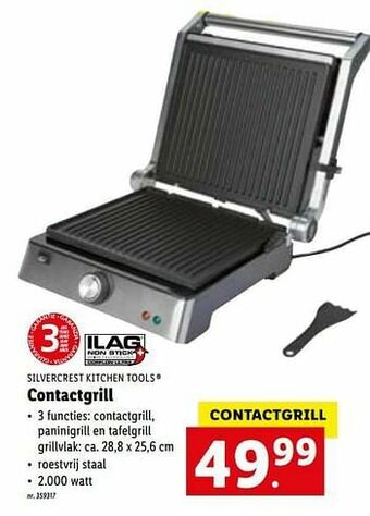 Lidl Silvercrest kitchen tools contactgrill aanbieding