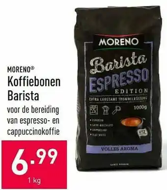 ALDI Koffiebonen barista aanbieding