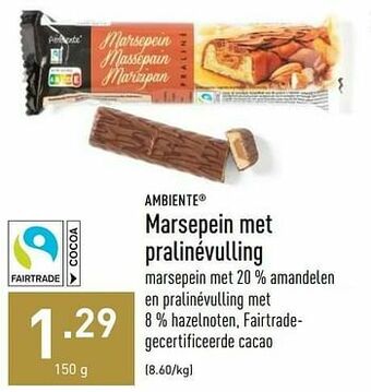 Marsepein met pralinévulling