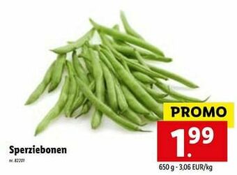 Lidl Sperziebonen aanbieding