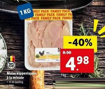 Lidl Malse kippenlapjes à la minute aanbieding