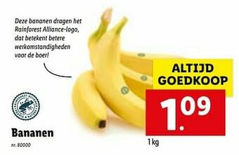 Lidl Bananen aanbieding