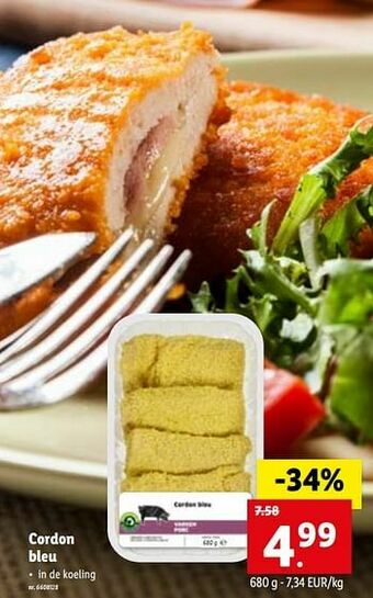 Lidl Cordon bleu aanbieding