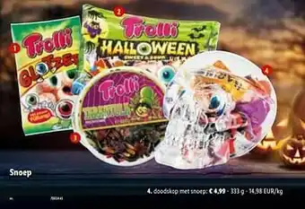 Lidl Doodskop met snoep aanbieding