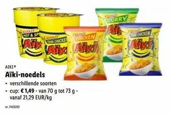 Lidl Aïki-noedels cup aanbieding
