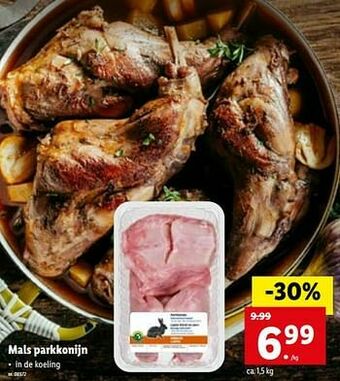 Lidl Mals parkkonijn aanbieding