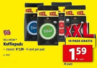 Lidl Koffiepads classic aanbieding