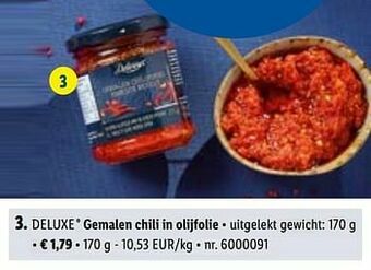 Lidl Gemalen chili in olijfolie aanbieding