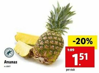 Lidl Ananas aanbieding