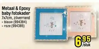 Happyland Metaal + epoxy baby fotokader aanbieding