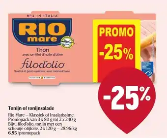 Delhaize Tonijn of tonijnsalade aanbieding