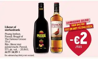 Delhaize Likeur of sterkedrank aanbieding