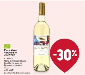 Delhaize Plaza Mayor Verdejo Bio 2022/2023 aanbieding