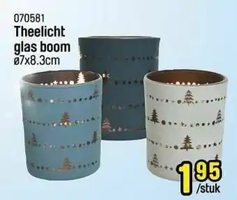 Happyland Theelicht glas boom aanbieding