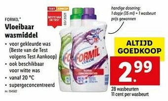 Lidl Vloeibaar wasmiddel aanbieding