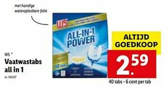 Lidl Vaatwastabs all in 1 aanbieding