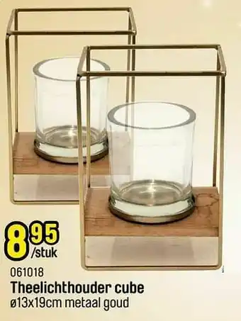 Happyland Theelichthouder cube aanbieding