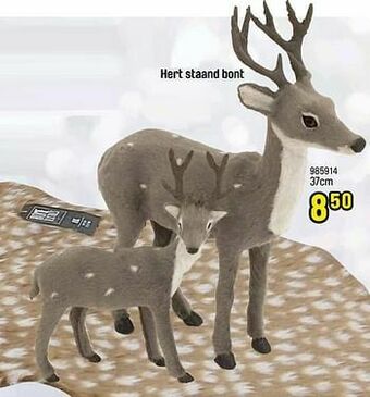Hert staand bont