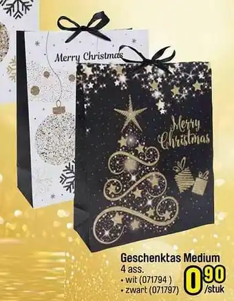 Happyland Geschenktas medium wit aanbieding