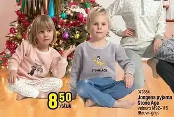 Jongens pyjama stone age