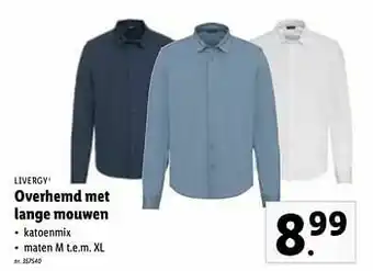 Lidl Overhemd met lange mouwen aanbieding