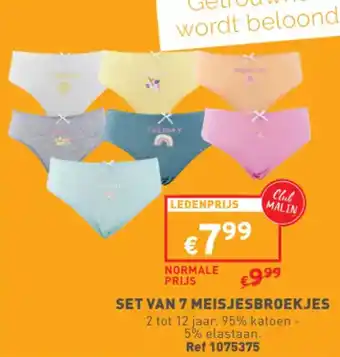 Trafic SET VAN 7 MEISJESBROEKJES aanbieding