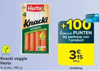 Carrefour Market Herta Knacki veggie 140g aanbieding