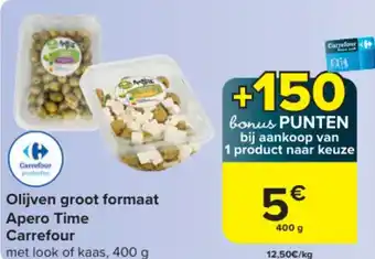 Carrefour Market Olijven groot formaat Apero Time 400g aanbieding