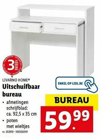 Uitschuifbaar bureau