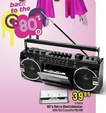 Happyland 80’s retro ghettoblaster aanbieding