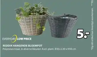 Jysk REDDIK HANGENDE BLOEMPOT aanbieding