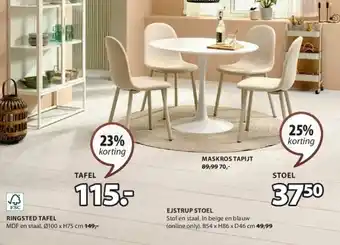 Jysk RINGSTED TAFEL aanbieding