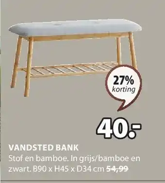 Jysk VANDSTED BANK aanbieding