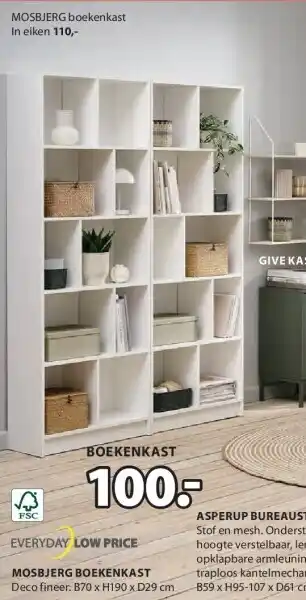 Jysk MOSBJERG BOEKENKAST aanbieding