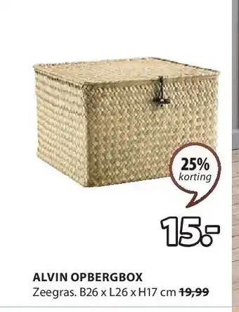 Jysk ALVIN OPBERGBOX aanbieding
