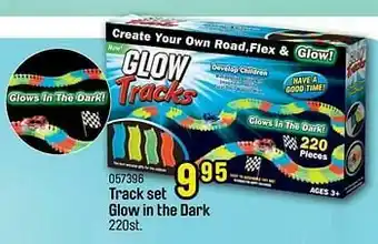Happyland Track set glow in the dark aanbieding