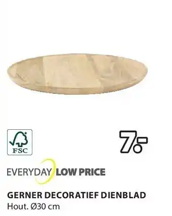 Jysk GERNER DECORATIEF DIENBLAD aanbieding