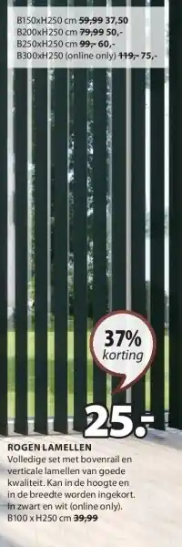 Jysk ROGEN LAMELLEN aanbieding