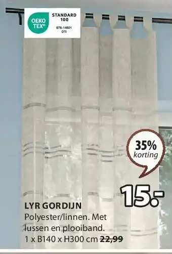 Jysk LYR GORDIJN aanbieding