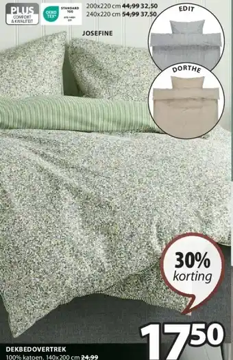 Jysk DEKBEDOVERTREK aanbieding
