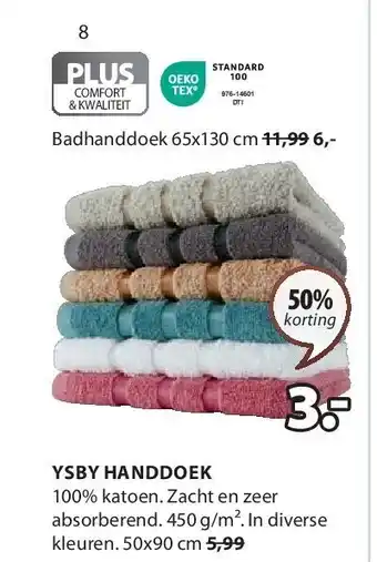 Jysk YSBY HANDDOEK aanbieding