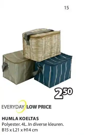 Jysk HUMLA KOELTAS aanbieding