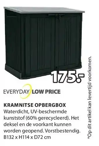 Jysk KRAMNITSE OPBERGBOX aanbieding