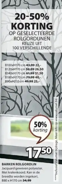 Jysk BARKEN ROLGORDIJN aanbieding