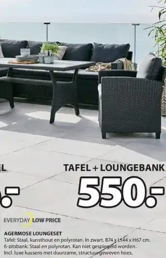 Jysk TAFEL + LOUNGEBANK aanbieding