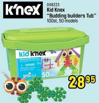 Kid knex budding builders tub