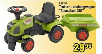 Traktor + aanhangwagen claas axos 310