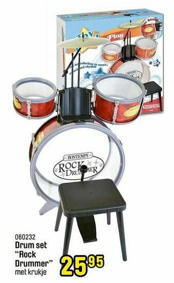 Happyland Drum set rock drummer aanbieding