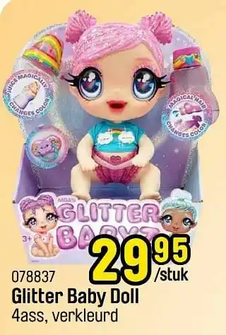 Happyland Glitter baby doll aanbieding