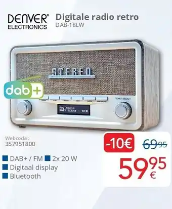 Eldi Digitale radio retro aanbieding